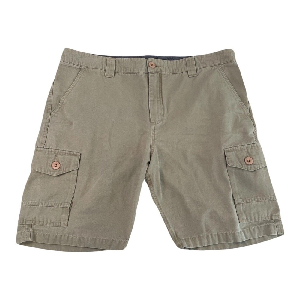 Horny Toad Cargo Shorts Mens 38 Khaki Tan Organic Cotton Free Range Utility